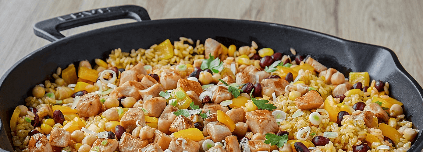 e 7 One-skillet mexican chicken rice