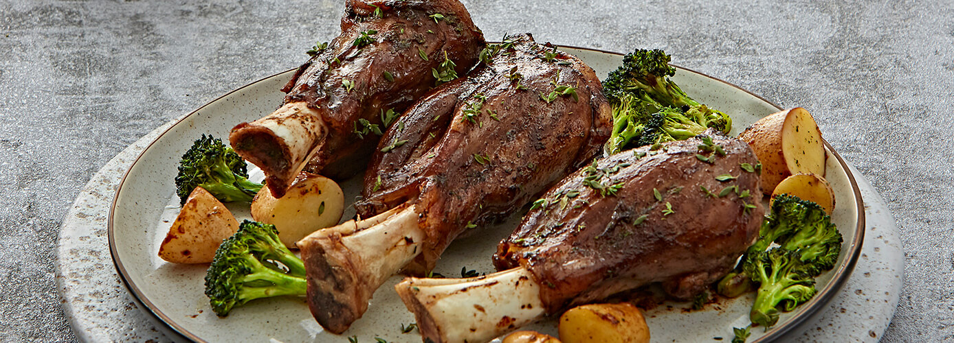 Baked Lamb Shank with Vegetables