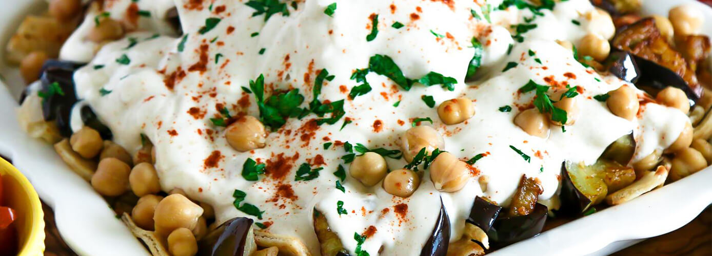 Fatteh Eggplant & Hummus