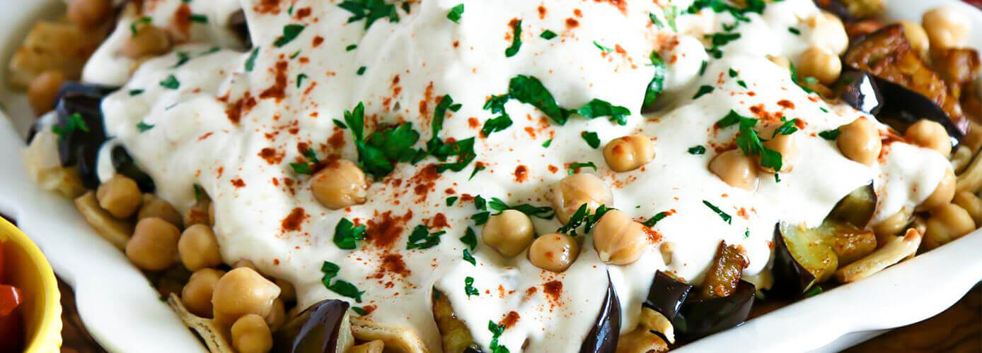 Fatteh Eggplant & Hummus