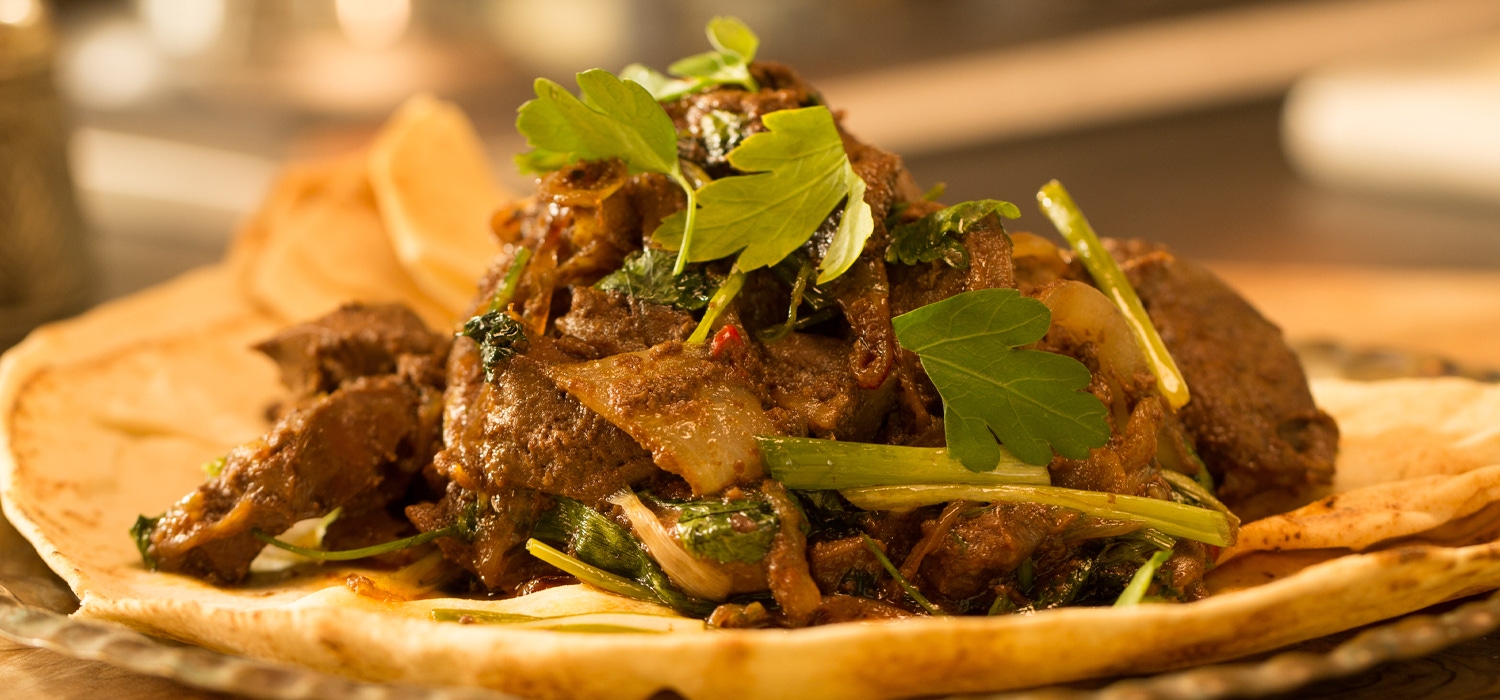 Spicy Lamb Liver and Green Onions