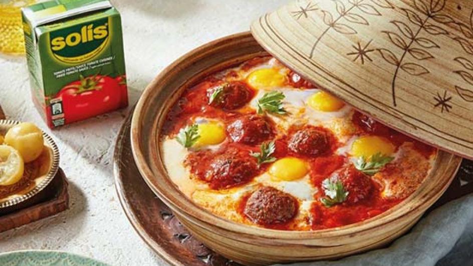 وصفة الطاجن المغربي بكرات اللحم ووصفة صلصة الطماطم – كفتة مكوّرة