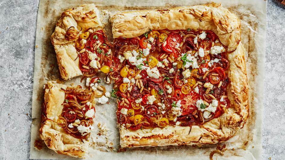 cheese and tomato puff