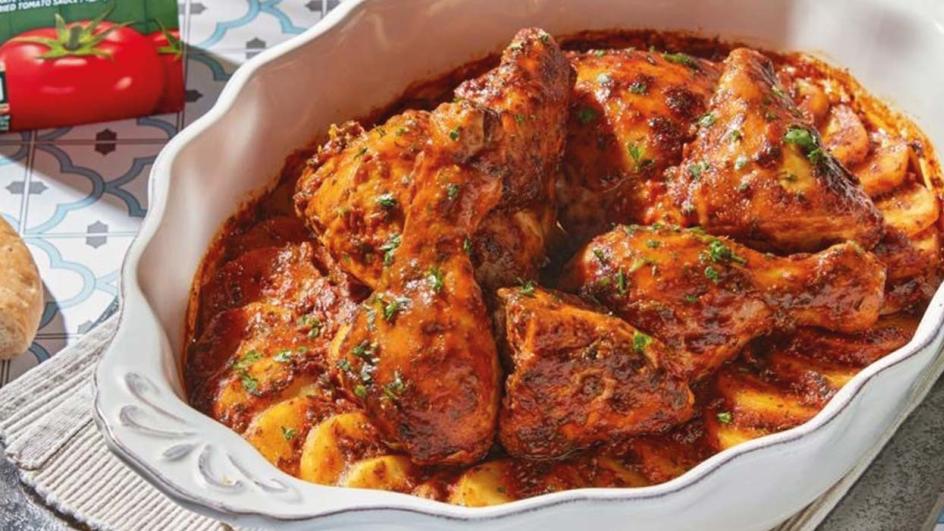 Chermoula chicken with potatoes (Fish Tagine style)