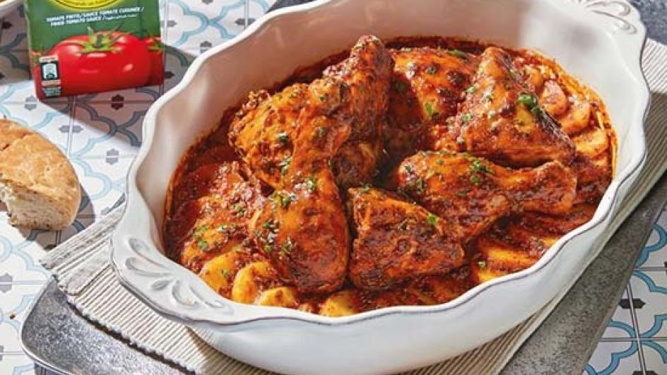 Chermoula chicken with potatoes (Fish Tagine style)