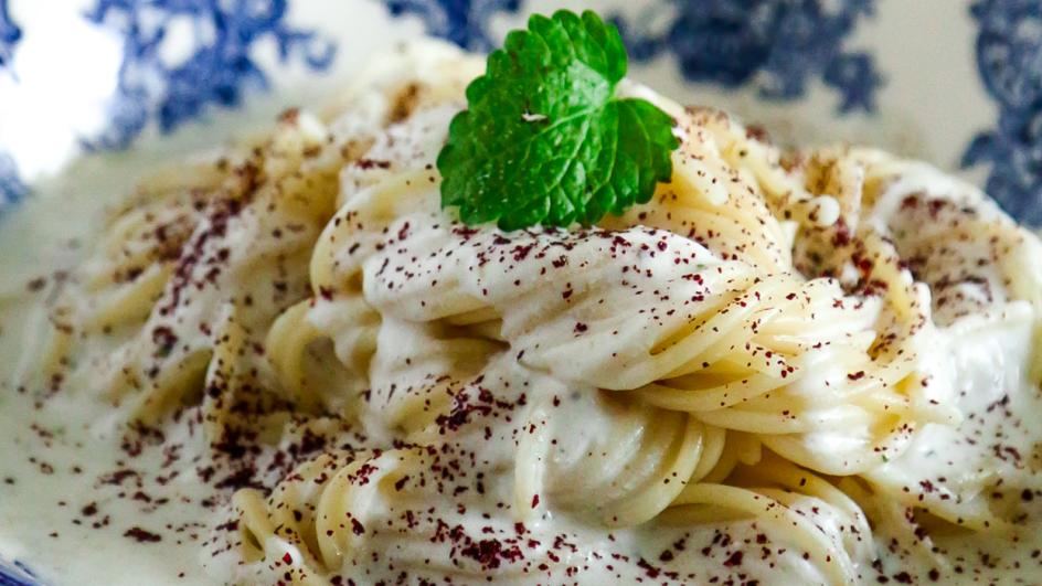 Spaghetti with Yogurt and Sumac