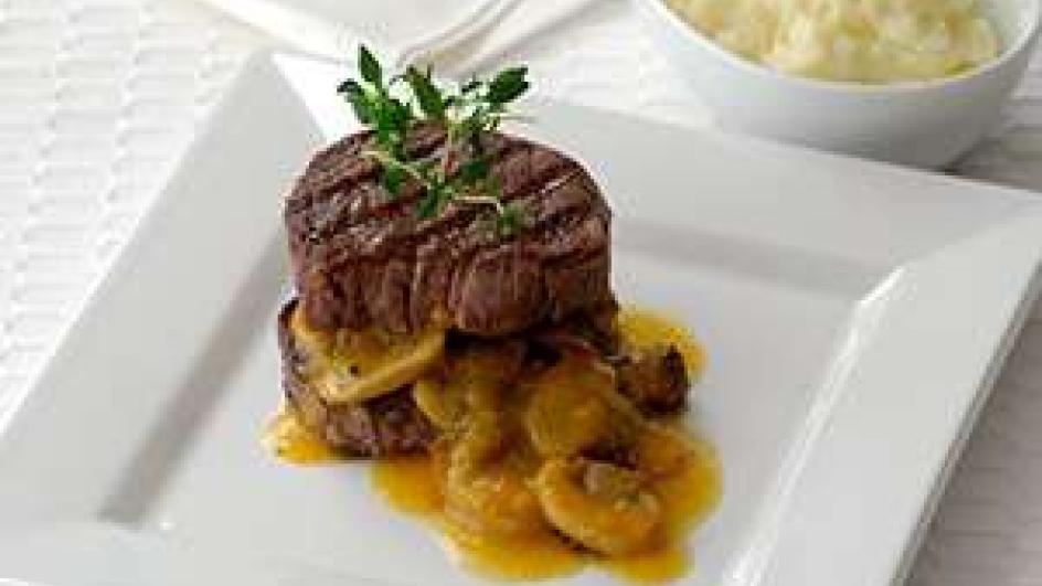 Beef Tenderloin with Mushroom Sauce