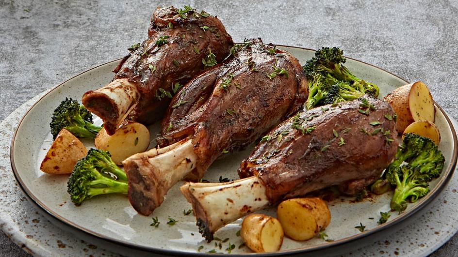 Baked Lamb Shanks with Vegetables