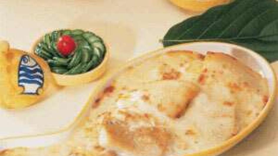 Fish with Béchamel and Egg Sauce - media description