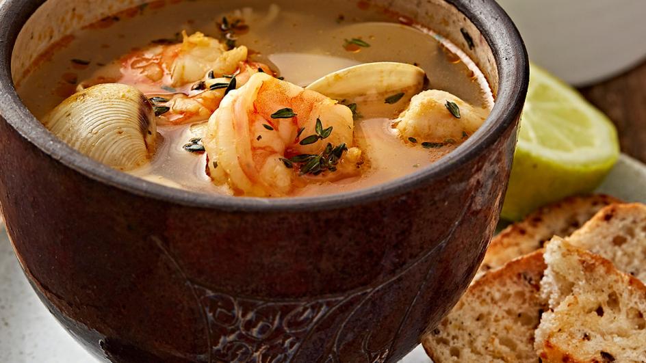 Bouillabaisse-French Seafood Soup 