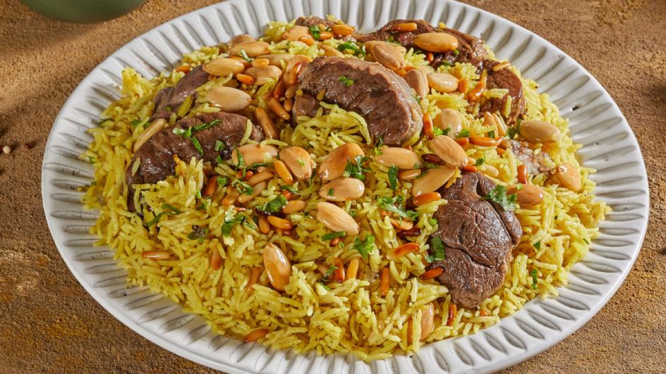 أرز بلحم الغنم على الطريقة السعودية - أرز كابلي