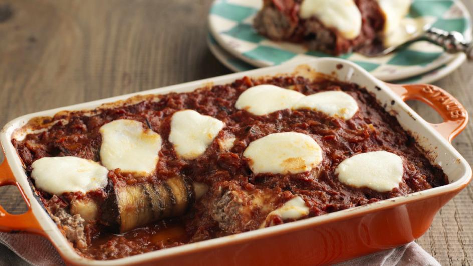 Eggplant & Beef Manicotti