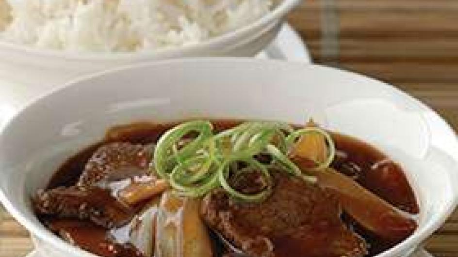 Beef Steak with Oyster Sauce and Bamboo Shoot