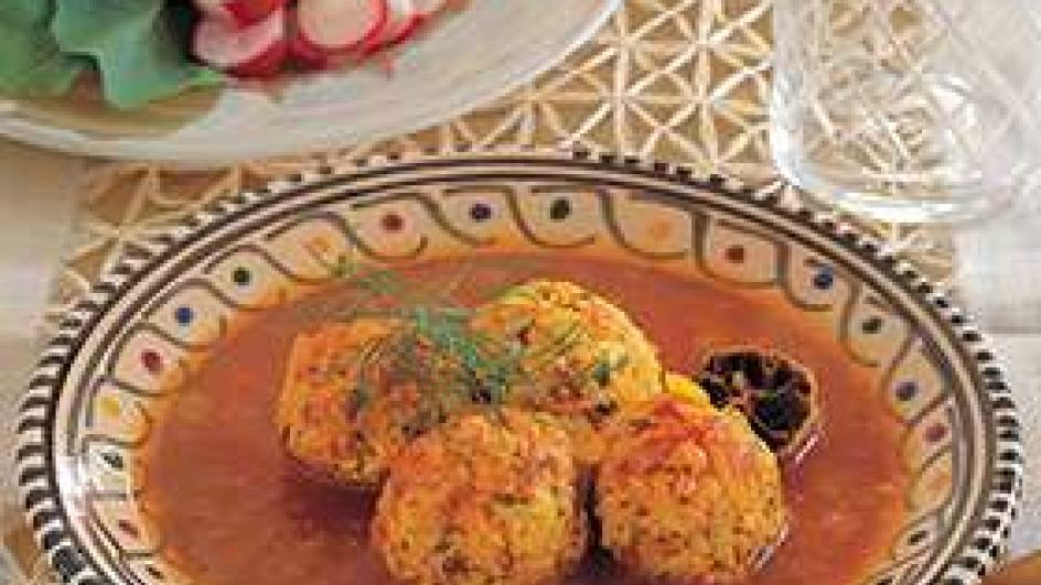 Chicken Balls with Tomato and Saffron