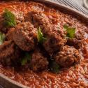 Vermicelli with Tomato Sauce and Meatballs