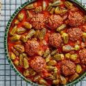 Okra Stew with Spicy Sausage