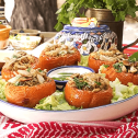 Stuffed Tomatoes with Chicken Freekeh