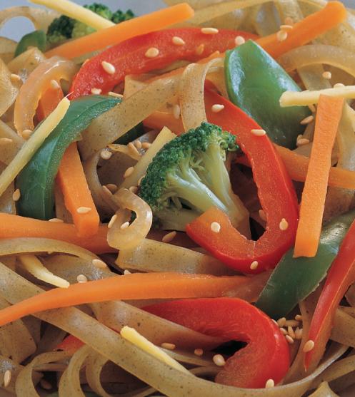 Green Tea Noodles with Vegetables