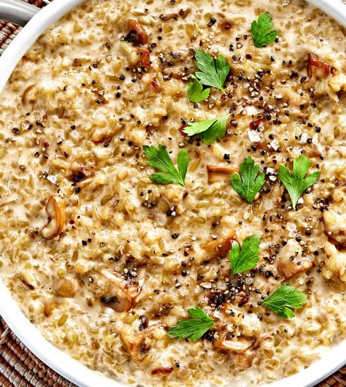 Freekah-Mushroom-Risotto  فريكة ريسوتو