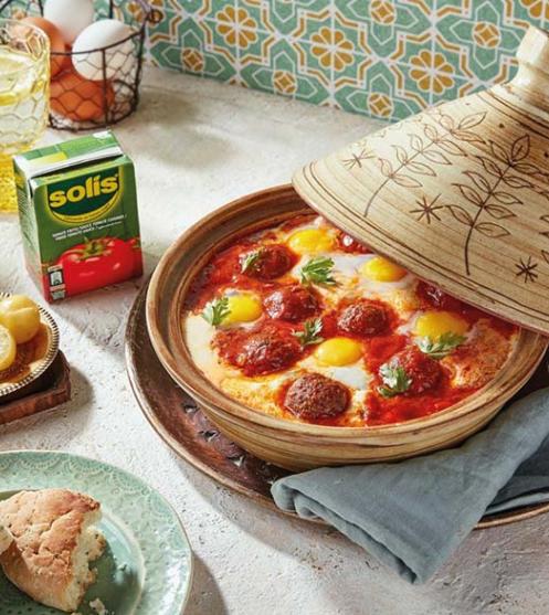 Moroccan Meatball Tagine Recipe with Tomato Sauce Recipe – Kefta Mkaoura bel beid