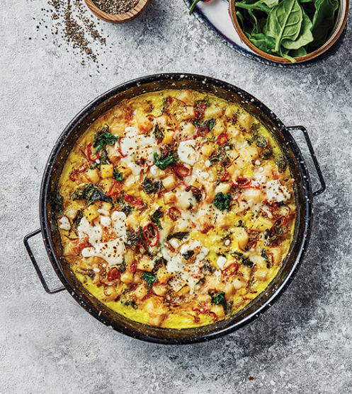 Cheese & Potato Spinach Frittata  - media description