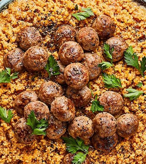 Tomato Burgol & Meatballs