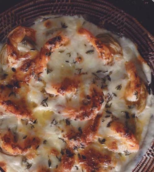 Artichoke and Shrimps Gratin
