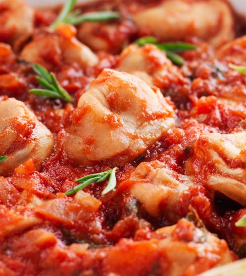 shish barak with tomato sauce