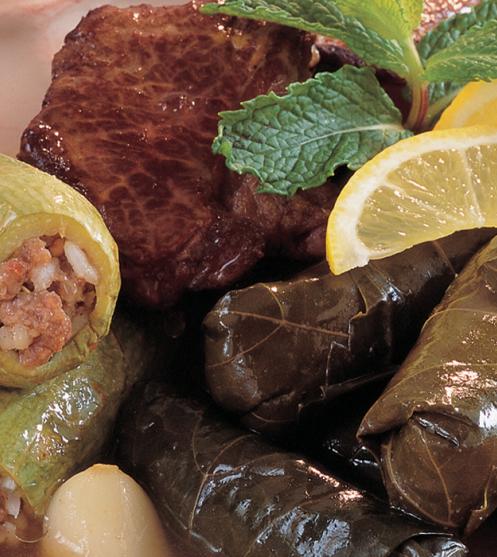 Stuffed-Baby-Zucchini-and-Vine-Leaves-with-Lamb-Chops