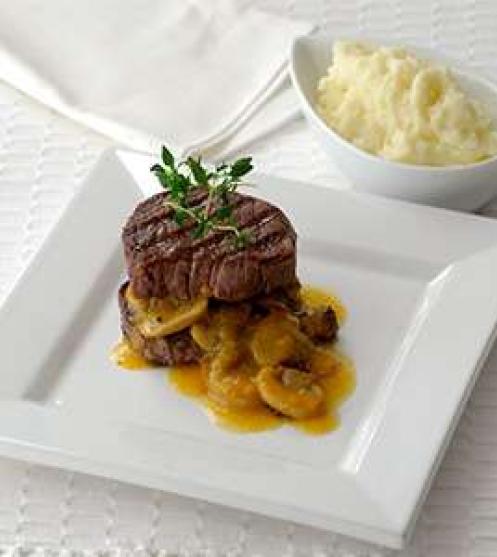 STEAK WITH MUSHROOM SAUCE