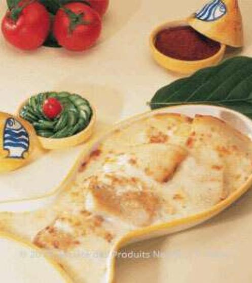 Fish with Béchamel and Egg Sauce - media description