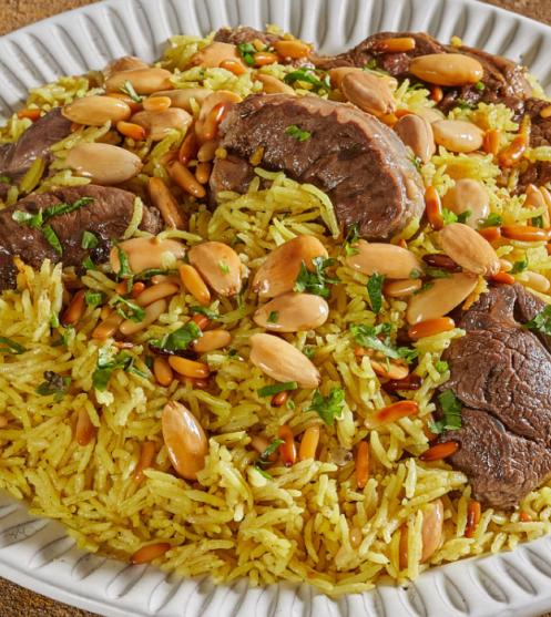 Saudi Rice with Lamb - Rice Kabli