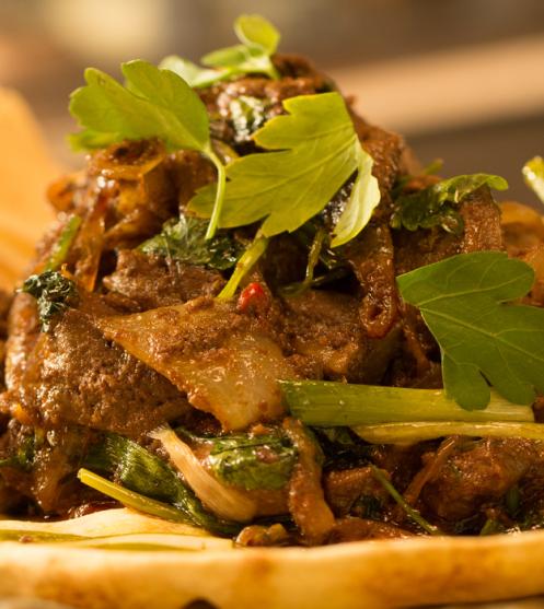 Spicy Lamb Liver and Green Onions