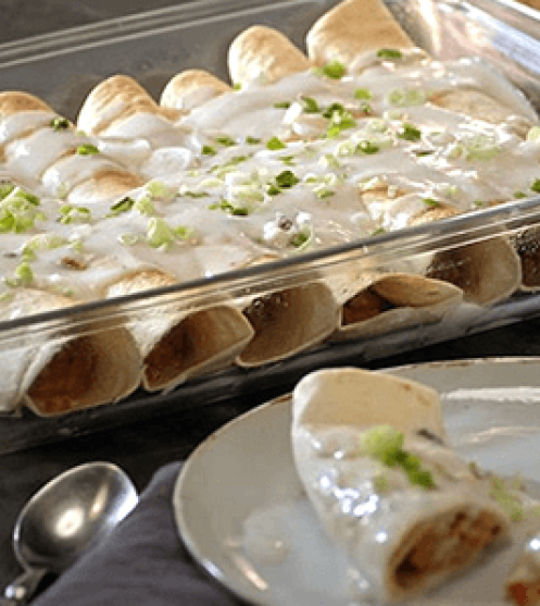 اللفائف المكسيكية بصلصة البشاميل - media description
