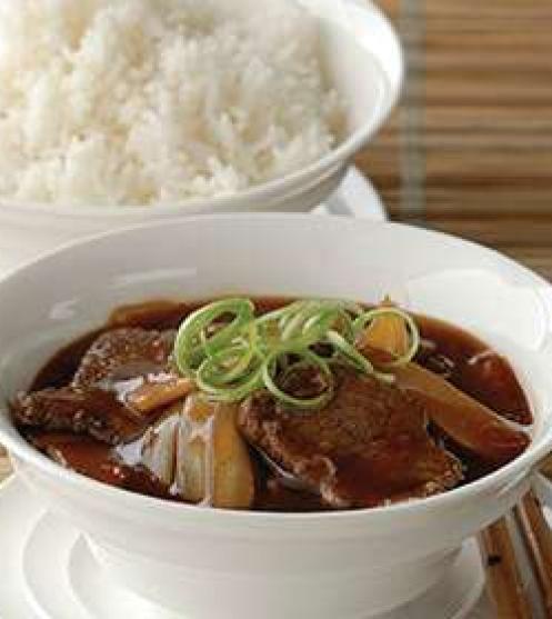 Beef Steak with Oyster Sauce and Bamboo Shoot - media description