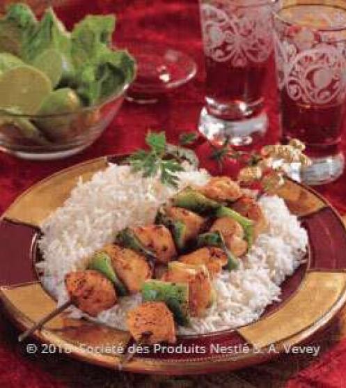 شيش طاووق مع الأرز الأبيض - media description