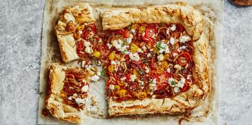 Cheese & Tomato Puff Pastry Pie