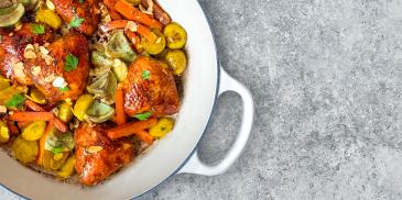 Chicken Thighs With Vegetables Balsamic Glazed