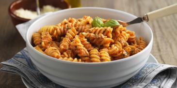 Rotini Pasta with Roasted Red Bell Peppers