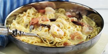 Angel Hair and Shrimp with Creamy Saffron Sauce