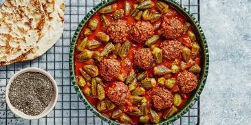 Okra Stew with Spicy Sausage