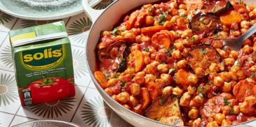 Moroccan Eggplant Chickpea Tagine (Tagine Mdarbel)
