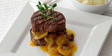 Beef Tenderloin with Mushroom Sauce