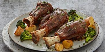 Baked Lamb Shanks with Vegetables