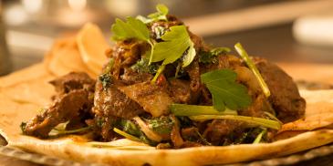 Spicy Lamb Liver and Green Onions