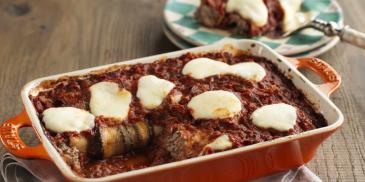 Eggplant & Beef Manicotti