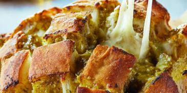 Cheesy Pesto Italian Bread