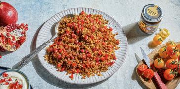 Freekeh and Tomato Pilaf