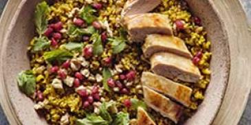 Freekeh Salad with Garden Vegetables & Herbs